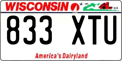 WI license plate 833XTU