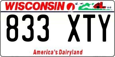 WI license plate 833XTY