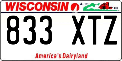 WI license plate 833XTZ