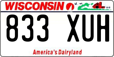 WI license plate 833XUH