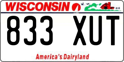 WI license plate 833XUT