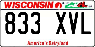 WI license plate 833XVL