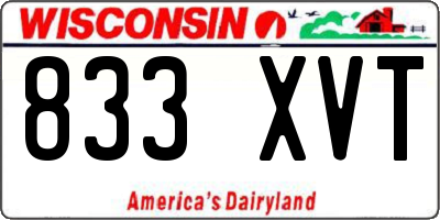 WI license plate 833XVT