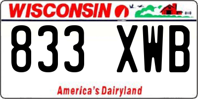 WI license plate 833XWB