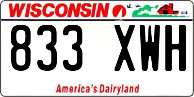 WI license plate 833XWH