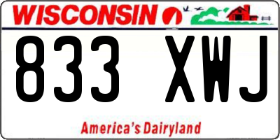 WI license plate 833XWJ