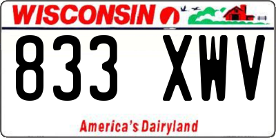 WI license plate 833XWV