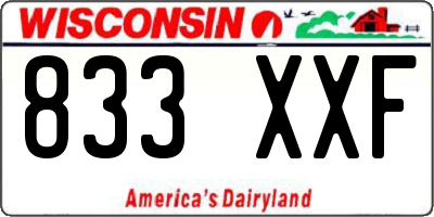WI license plate 833XXF