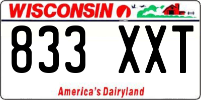 WI license plate 833XXT