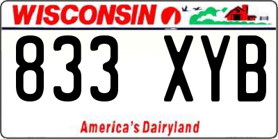 WI license plate 833XYB