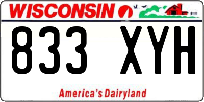 WI license plate 833XYH