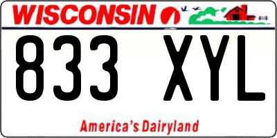 WI license plate 833XYL