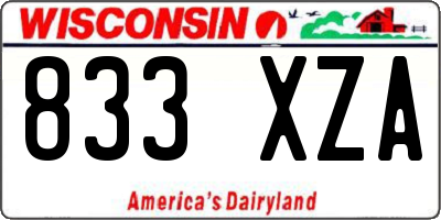 WI license plate 833XZA