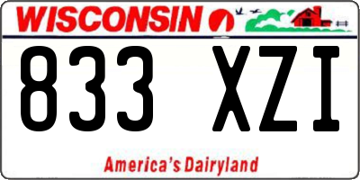 WI license plate 833XZI
