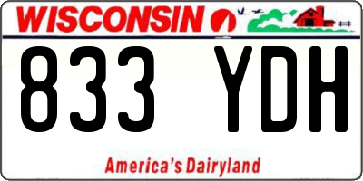WI license plate 833YDH