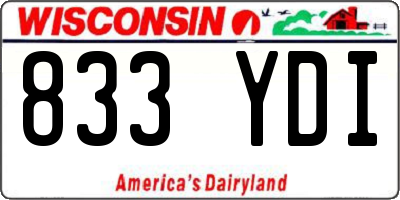 WI license plate 833YDI