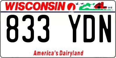 WI license plate 833YDN