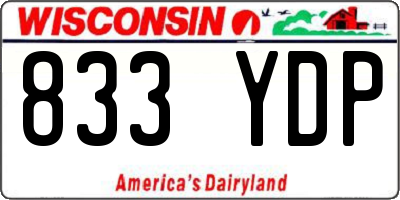 WI license plate 833YDP