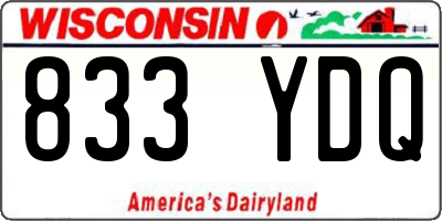 WI license plate 833YDQ