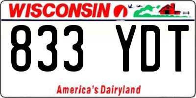 WI license plate 833YDT