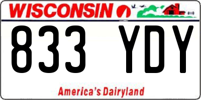 WI license plate 833YDY