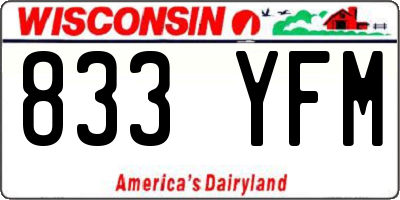 WI license plate 833YFM