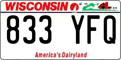 WI license plate 833YFQ