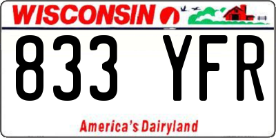 WI license plate 833YFR