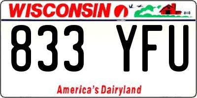 WI license plate 833YFU
