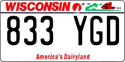 WI license plate 833YGD