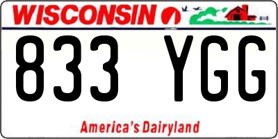 WI license plate 833YGG