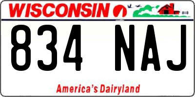 WI license plate 834NAJ