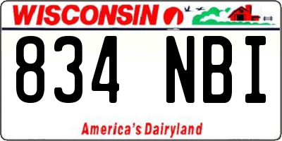 WI license plate 834NBI