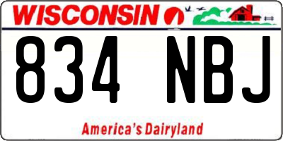 WI license plate 834NBJ
