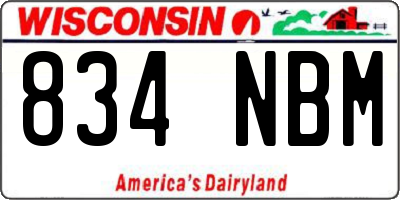 WI license plate 834NBM