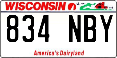 WI license plate 834NBY