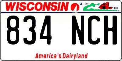 WI license plate 834NCH