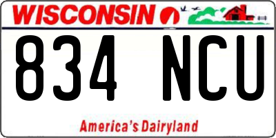 WI license plate 834NCU