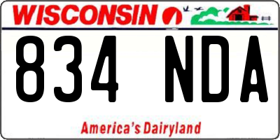 WI license plate 834NDA