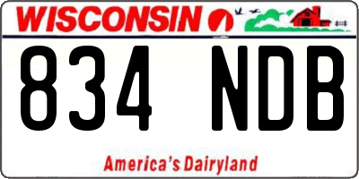 WI license plate 834NDB