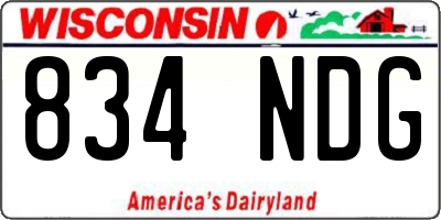 WI license plate 834NDG