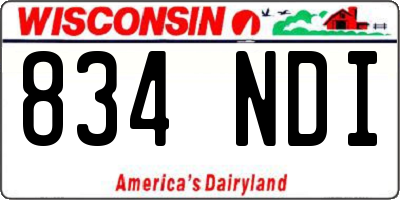 WI license plate 834NDI
