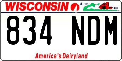 WI license plate 834NDM