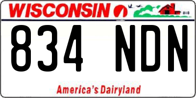 WI license plate 834NDN