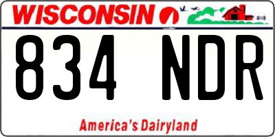WI license plate 834NDR