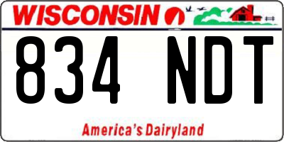 WI license plate 834NDT