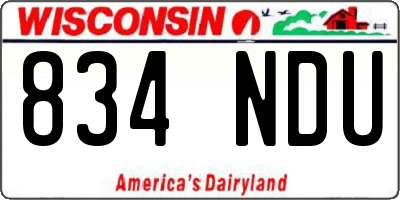 WI license plate 834NDU