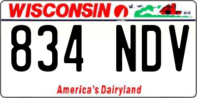 WI license plate 834NDV