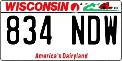 WI license plate 834NDW