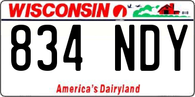 WI license plate 834NDY
